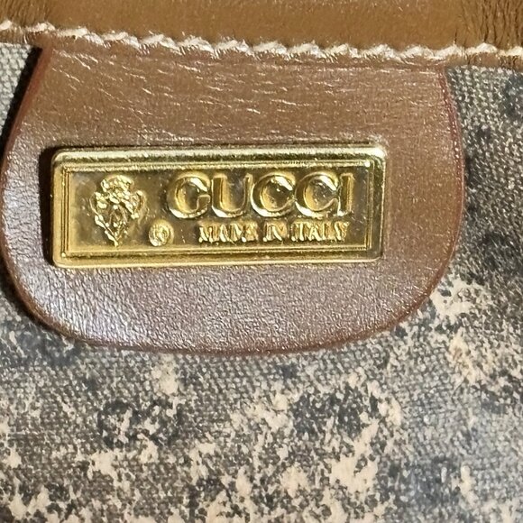 GUCCI Duffle Bag Weekender Black Suede Large Vintage - Picture 11 of 16